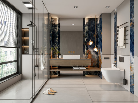 Banyo tam sahne 43 3D Model