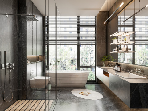 Banyo tam sahne 45 3D Model