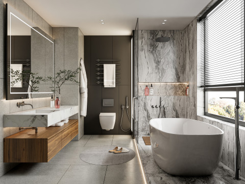 बाथरूम पूरा दृश्य 58 3D मॉडल