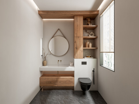 Banheiro completo cena 60 Modelo 3D