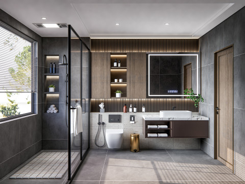 Bathroom full scene 81 3D Model