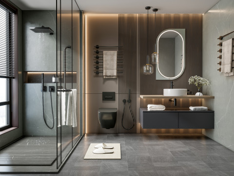 Badkamer volledige scène 82 3D Model