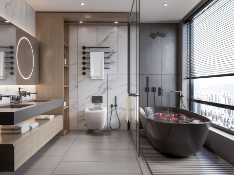 Badkamer volledige scène 83 3D Model