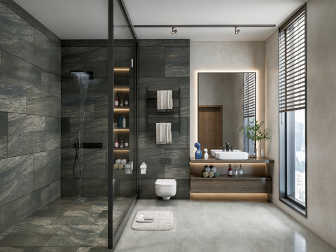 Badkamer volledige scène 84 3D Model