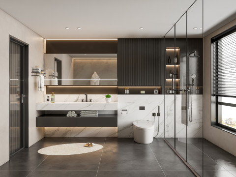 Ванна повна сцена 85 3D Модель