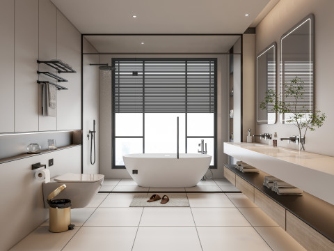 Banheiro completo cena 89 Modelo 3D