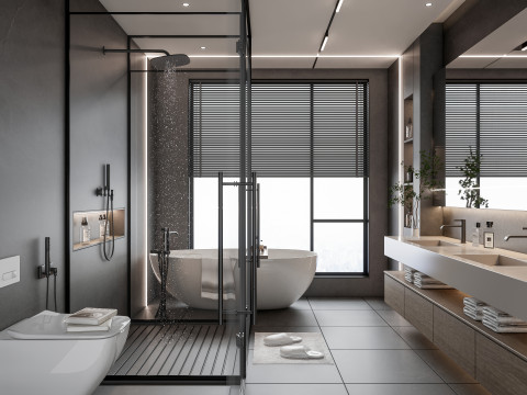 Ванна повна сцена 91 3D Модель