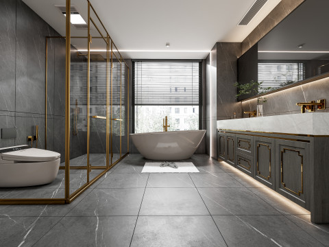 Badezimmer, komplette Szene 92 3D Modell