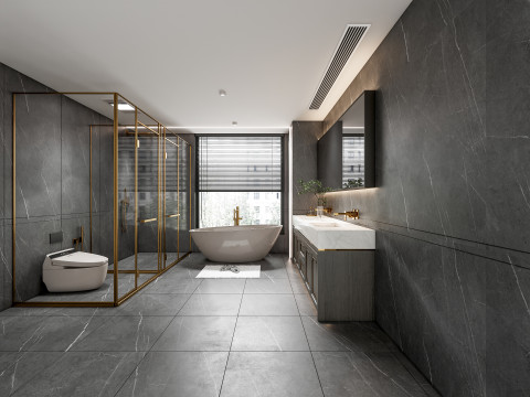 Badezimmer, komplette Szene 92 3D Modell