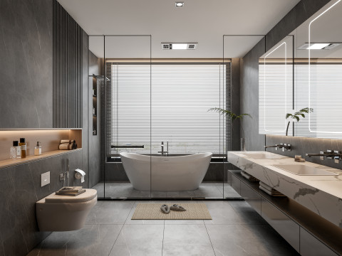 Banheiro completo cena 102 Modelo 3D