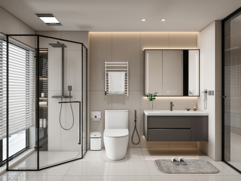 Banheiro completo cena 108 Modelo 3D