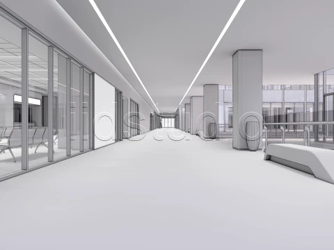 Hospital corridor 0 3D Model