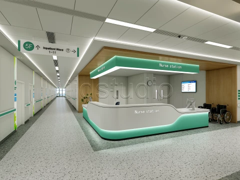Corridoio dell'ospedale 4 Modello 3D