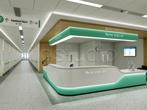 Hospital corridor 4 3D Model