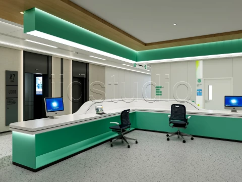 Hospital corridor 4 3D Model