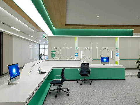 Hospital corridor 4 3D Model