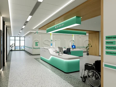 Hospital corridor 4 3D Model