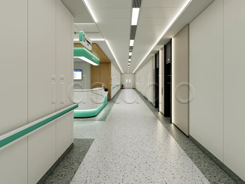 Hospital corridor 4 3D Model