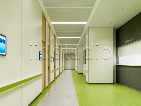 Hospital corridor 6 3D Model