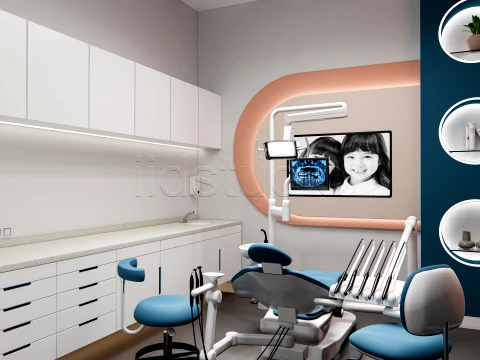 Modern Dental Clinic Complete Interior Scene 3D Model