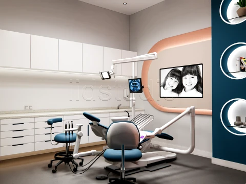 Modern Dental Clinic Complete Interior Scene 3D Model