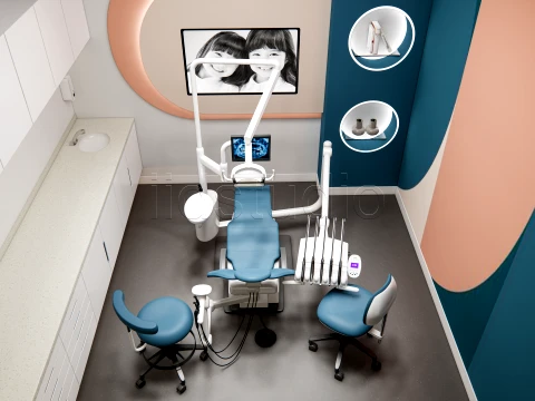 Modern Dental Clinic Complete Interior Scene 3D Model