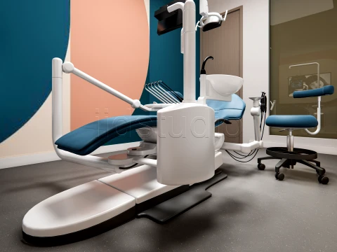 Modern Dental Clinic Complete Interior Scene 3D Model
