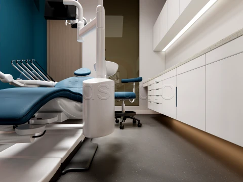 Modern Dental Clinic Complete Interior Scene 3D Model