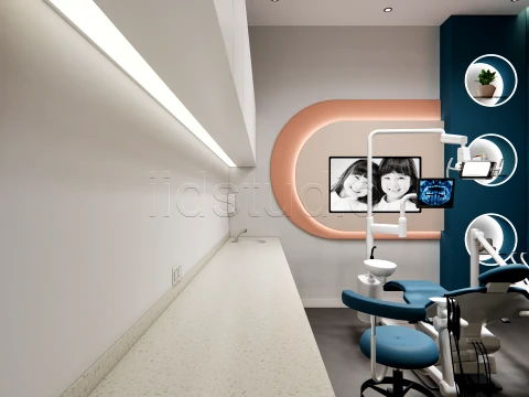 Modern Dental Clinic Complete Interior Scene 3D Model