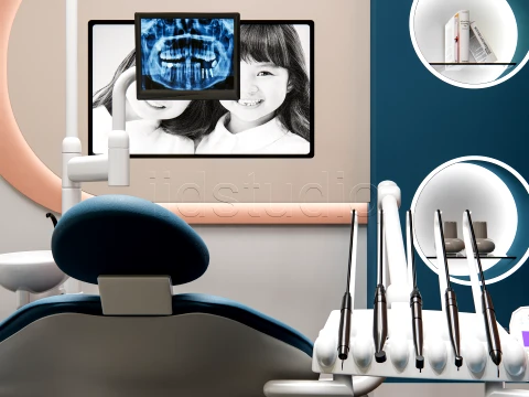 Modern Dental Clinic Complete Interior Scene 3D Model