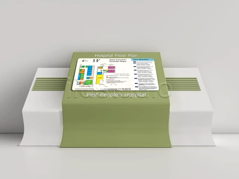 Hospital Departmental Guide Signage 5 3D Model