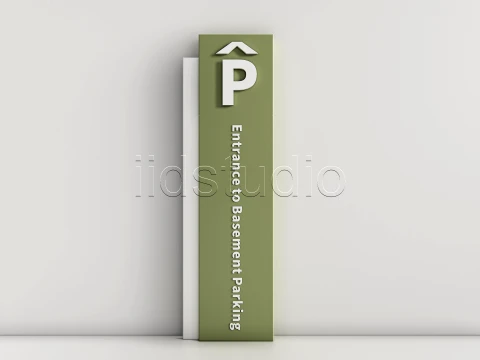 Hospital Departmental Guide Signage 5 3D Model