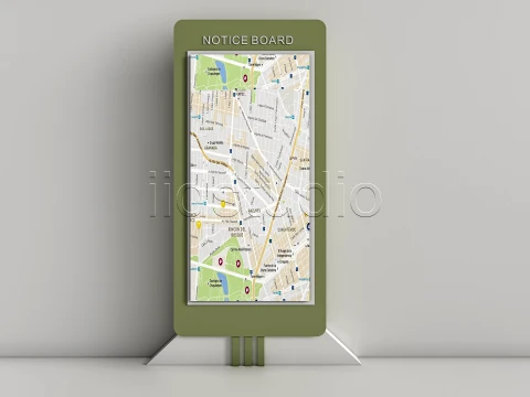 Hospital Departmental Guide Signage 5 3D Model