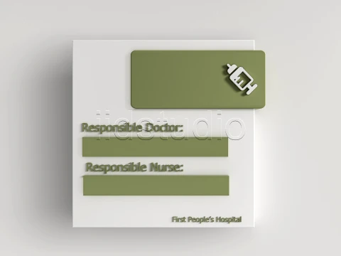Hospital Departmental Guide Signage 5 3D Model