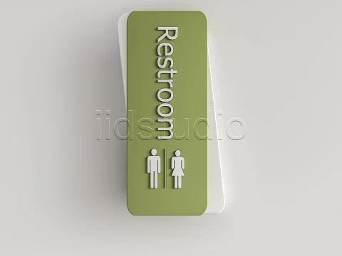 Hospital Departmental Guide Signage 5 3D Model