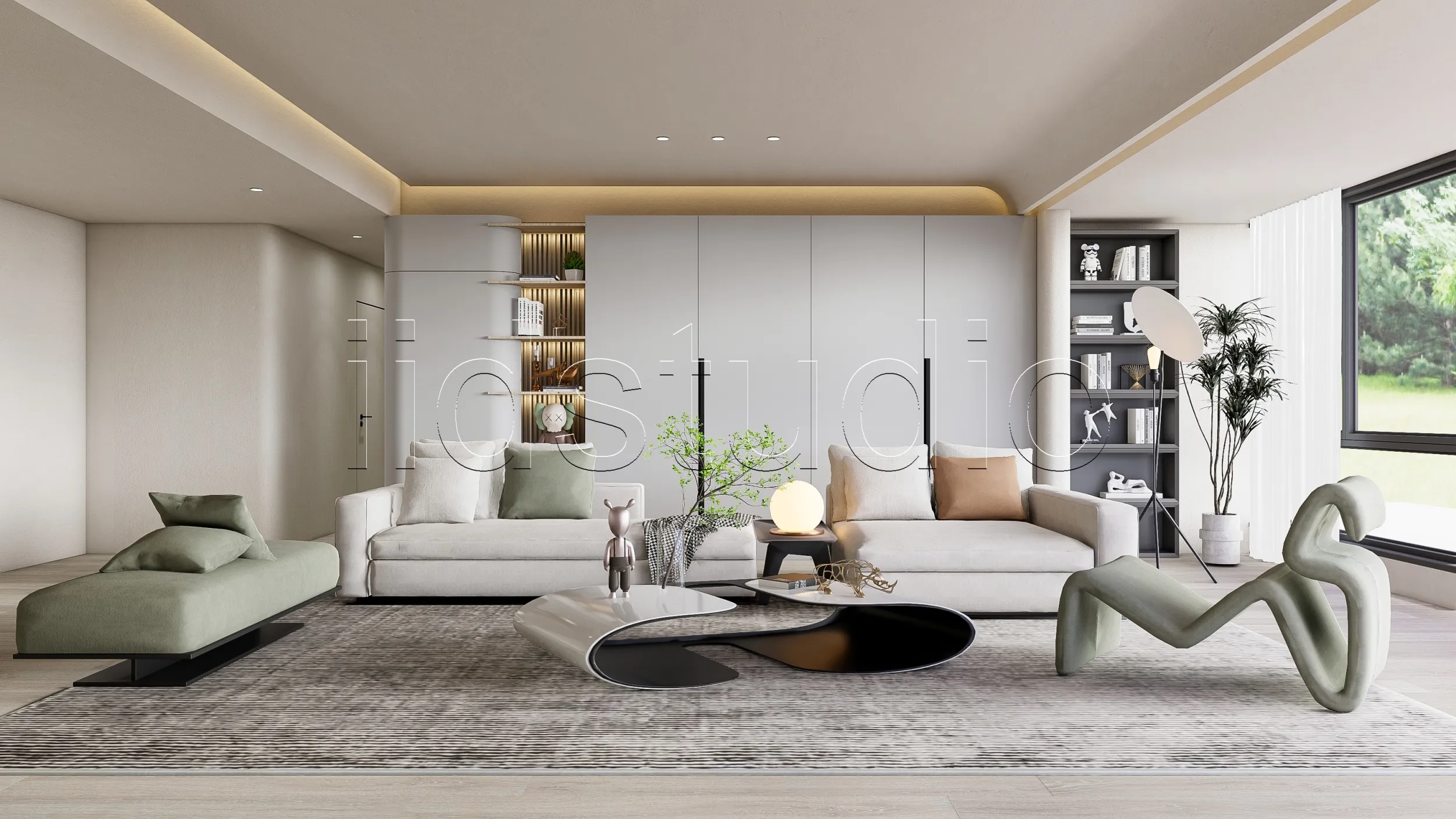 LIVING ROOM 1 3D Model .c4d .max .obj .3ds .fbx .stl .blend