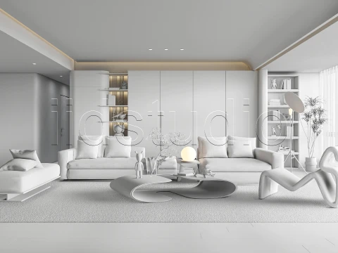 LIVING ROOM 1 3D Model