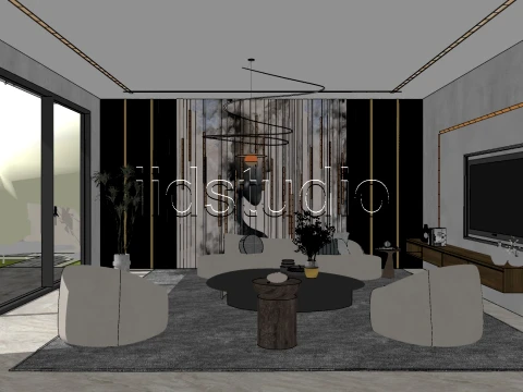 LIVING ROOM 2 3D Model