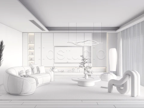 LIVING ROOM 3 3D Model