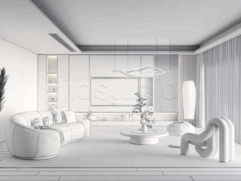 LIVING ROOM 3 3D Model