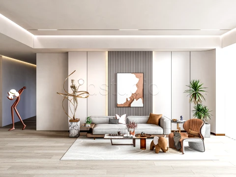 LIVING ROOM 4 3D Model