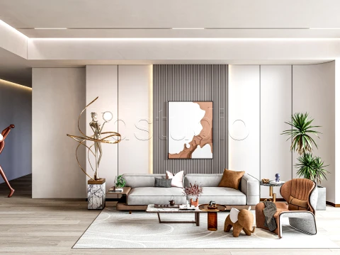 LIVING ROOM 4 3D Model