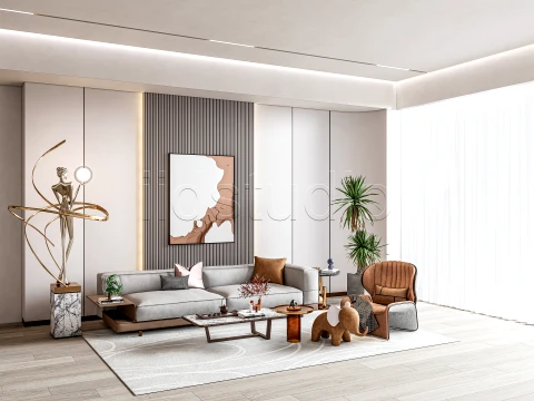 LIVING ROOM 4 3D Model