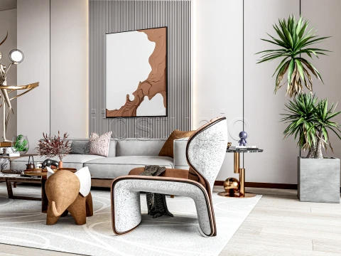 LIVING ROOM 4 3D Model