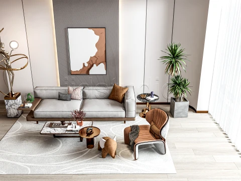 LIVING ROOM 4 3D Model