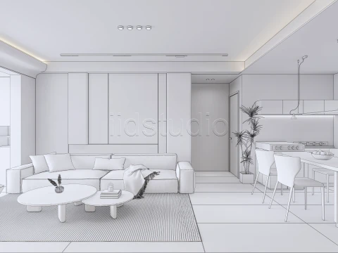 LIVING ROOM 6 3D Model