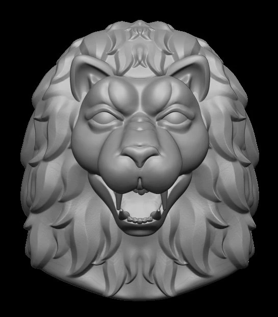 Lion 3D Print Model .c4d .max .obj .3ds .fbx .stl .blend 