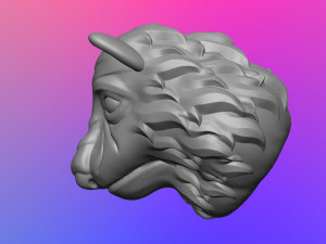 Wolf Modello di stampa 3D