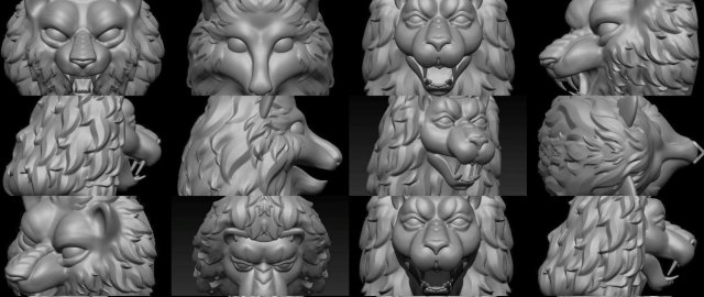 Dog Models Modello di stampa 3D .c4d .max .obj .3ds .fbx .stl .blend 