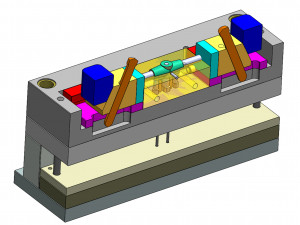 Plastic injection mold-pipe coupling piece 3D मॉडल